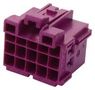 RCPT HOUSING, 15POS, PBT GF, PURPLE 1-967623-1