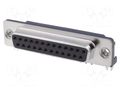 Connector: D-Sub; PIN: 25; socket; female; angled 90°; THT; UNC 4-40 ADAM TECH DB25-SN-24