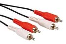 AUDIO CABLE, RCA PLUG X 2, 10M, BLACK 11.09.4338
