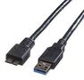 USB CABLE, 3.0 A-MICRO B PLUG, 2M, BLK 11.02.8875