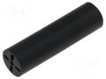 Spacer sleeve; LED; Øout: 6.5mm; ØLED: 5mm; L: 22.9mm; black; UL94V-0 KEYSTONE KEYS8930