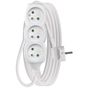Extension Cord 5 m / 3 sockets / white / PVC / 1 mm2, EMOS P0315 8595025301055
