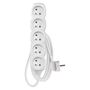 Extension Cord 1.5 m / 5 sockets / white / PVC / 1 mm2, EMOS P0511 8595025309457
