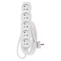 Extension Cord 3 m / 5 sockets / white / PVC / 1 mm2, EMOS P0513 8595025301147