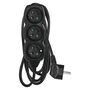 Extension Cord 2 m / 3 sockets / black / PVC / 1 mm2, EMOS PC0312 8592920116449