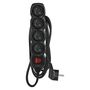 Extension Cord 5 m / 3 sockets / switch / black / PVC / 1.5 mm2, EMOS PC1413R 8592920112267