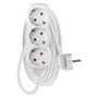 Extension Cord 2 m / 3 sockets / white / PVC / 1 mm2, EMOS P0322 8595025313508