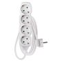 Extension Cord 1.5 m / 3 sockets / white / PVC / 1.5 mm2, EMOS P0421R 8592920052679