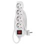 Extension Cord 3 m / 4 sockets / switch / white / PVC / 1.5 mm2, EMOS P1423R 8592920064436