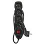 Extension Cord 1.5 m / 4 sockets / switch / black / PVC / 1.5 mm2, EMOS PC1421R 8592920092699