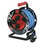 Weatherproof cable reel 25 m / 4 sockets / blue / PVC / 230 V / 1,5 mm2, EMOS P08625W 8592920123577