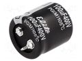Capacitor: electrolytic; SNAP-IN; 100uF; 400VDC; Ø25x25mm; ±20% Elite PG2G101MND2525