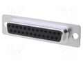 Connector: D-Sub; PIN: 25; socket; female; straight; THT; 5A; 20mΩ ADAM TECH DB25-ST-1