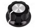 Knob; with flange; bakelite; Øshaft: 6.35mm; Ø19x12.7mm; silver SR PASSIVES G22-S