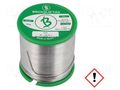 Tin; lead free; Sn96,5Ag3Cu0,5; 1mm; 0.5kg; reel; 217÷220°C BROQUETAS ECO4-10/05H