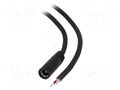 Cable; 2x1mm2; wires,DC 5,5/2,1 socket; straight; black; 1.5m BQ CABLE DC.CAB.2010.0150