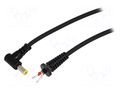 Cable; 2x1mm2; wires,DC 5,5/3,0CP plug; angled; black; 1.5m BQ CABLE DC.CAB.3011.0150