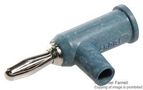 BANANA PLUG, 15A, SCREW, 4MM, BLUE, PK10 4899-6.