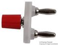 DOUBLE BANANA PLUG W/BINDING POST, RED 5165-2.