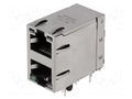 Connector: RJ45; socket; PIN: 8; shielded,double,with LED; 8p8c BEL FUSE 0845-2R1T-E4
