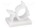 Self-adhesive cable holder; 7.9÷10.3mm; polyamide; natural FIX&FASTEN FIX-AWC-1