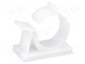 Self-adhesive cable holder; 11÷13.3mm; polyamide; natural FIX&FASTEN FIX-AWC-2