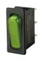 ROCKER SWITCH, SPST, 20A, 250VAC, GREEN 01830.3118-02