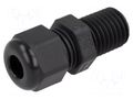 Cable gland; with long thread; M12; 1.5; IP68; polyamide; black HELUKABEL HELU-91700