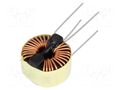 Inductor: wire; THT; 0.85mH; 3A; 30mΩ; Inductor: toroidal; Ø: 15.24mm BOURNS 7111-RC