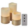 LED decoration – 3x wax candle with string, 3x 3x AAA, indoor, vintage, controller, EMOS DCCV06 8592920093696