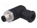 Connector: M12; plug; PIN: 4; male; angled 90°; screw terminal CONEC 43-00104