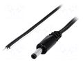 Cable; 2x0.5mm2; wires,DC 4,0/1,7 plug; straight,Sony; black; 3m BQ CABLE DC.CAB.1000.0300