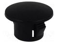 Stopper; H: 7mm; Wall thick: 0.8÷1.8mm; black; polyamide; UL94V-2 FIX&FASTEN FIX-M07