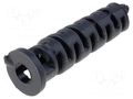 Strain relief; black; 3mm MASZCZYK KM-ODG