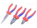 Kit: pliers; cardboard packaging; 3pcs; Cut: with side face KNIPEX KNP.002011