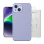 Baseus Liquid Silica Gel Case for iPhone 14 Plus (lavender)+ tempered glass + cleaning kit, Baseus ARYT020205