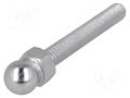 Pin; M6; steel; Ø: 10mm; Plating: zinc; Thread len: 40mm FATH FA-098MM06040M