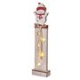 LED decoration, wooden – snowman, 46 cm, 2x AA, indoor, warm white, timer, EMOS DCWW12 8592920098370