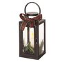 LED decoration – Christmas lantern with candle, black, 20 cm, 3x AAA, indoor, vintage, EMOS DCLV14 8592920098851