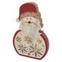LED decoration, wooden – Santa, 30 cm, 2x AA, indoor, warm white, timer, EMOS DCWW24 8592920110843