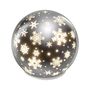 LED Christmas glass bauble – snowflakes,12 cm, 3x AA, indoor, warm white, timer, EMOS DCLW28 8592920122068