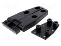 Hinge; L: 95mm; zinc and aluminium alloy; black; H: 50mm RST ROZTOCZE 3.ZN115BK