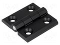 Hinge; Width: 50mm; zinc and aluminium alloy; black; H: 50mm RST ROZTOCZE 3.ZN65.001BK