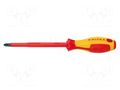 Screwdriver; insulated; Phillips; PH1; Blade length: 80mm; 1kVAC KNIPEX KNP.982401