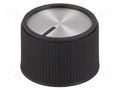 Knob; with pointer; aluminium,thermoplastic; Øshaft: 6mm; black OKW A1324260