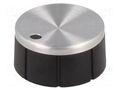 Knob; with pointer; aluminium,thermoplastic; Øshaft: 6mm; black OKW A1321260