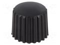 Knob; without pointer; thermoplastic; Øshaft: 6mm; Ø20x16mm; black OKW A1321160