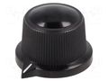 Knob; with pointer; thermoplastic; Øshaft: 6mm; Ø29x20.1mm; black OKW A1319560