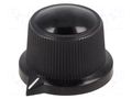 Knob; with pointer; thermoplastic; Øshaft: 6mm; Ø29x20.1mm; black OKW A1319560