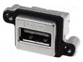 Connector: USB A; socket; MUSB; for panel mounting,screw; THT AMPHENOL COMMUNICATIONS SOLUTIONS MUSB-A111-M0